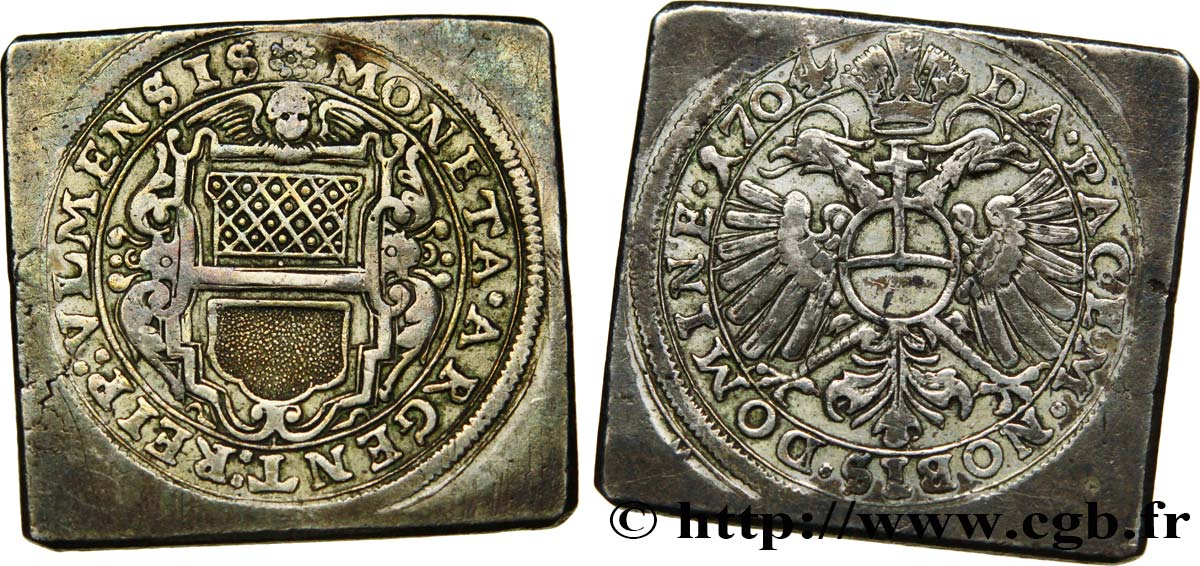 GERMANY - ULM 1 Gulden 1704  XF 