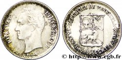VENEZUELA 25 Centimos emblème / Simon Bolivar 1954 Philadelphie VZ 