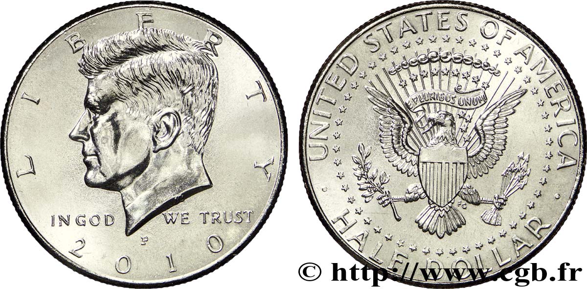 UNITED STATES OF AMERICA 1/2 Dollar Kennedy 2010 Philadelphie - P MS 