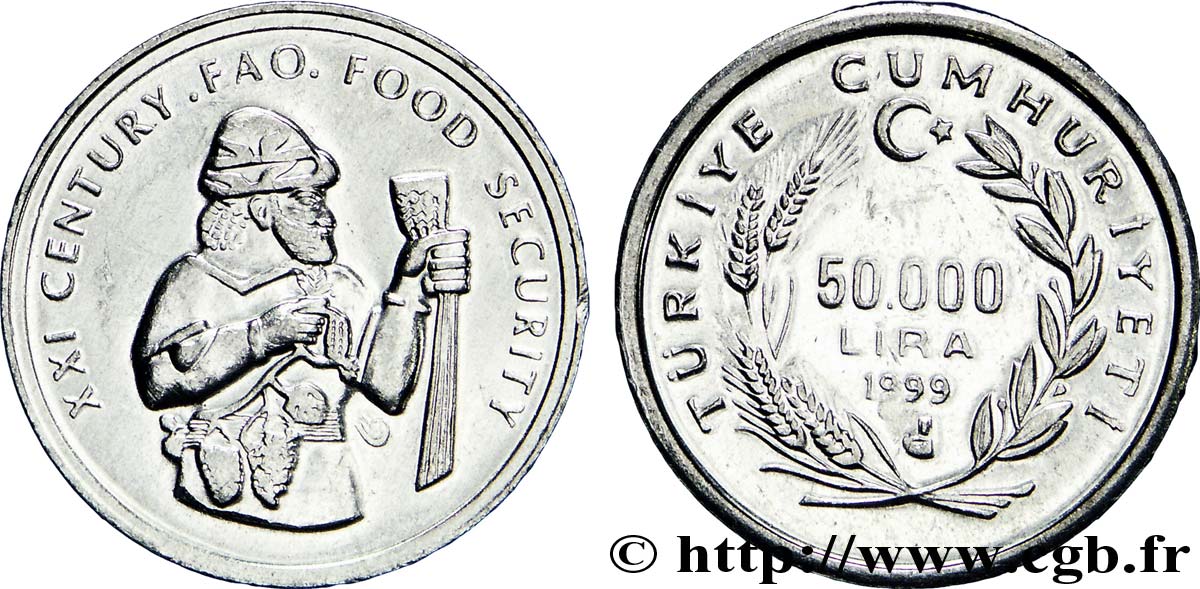 TURCHIA 50.000 Lira type FAO 1999  MS 