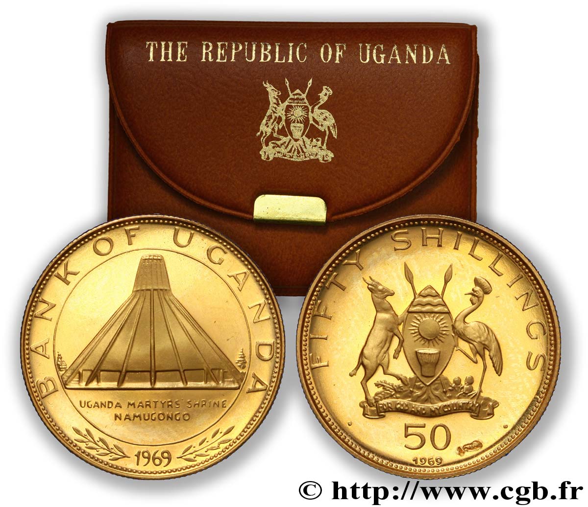 UGANDA 50 Shillings visite du Pape Paul VI 1969  MS 