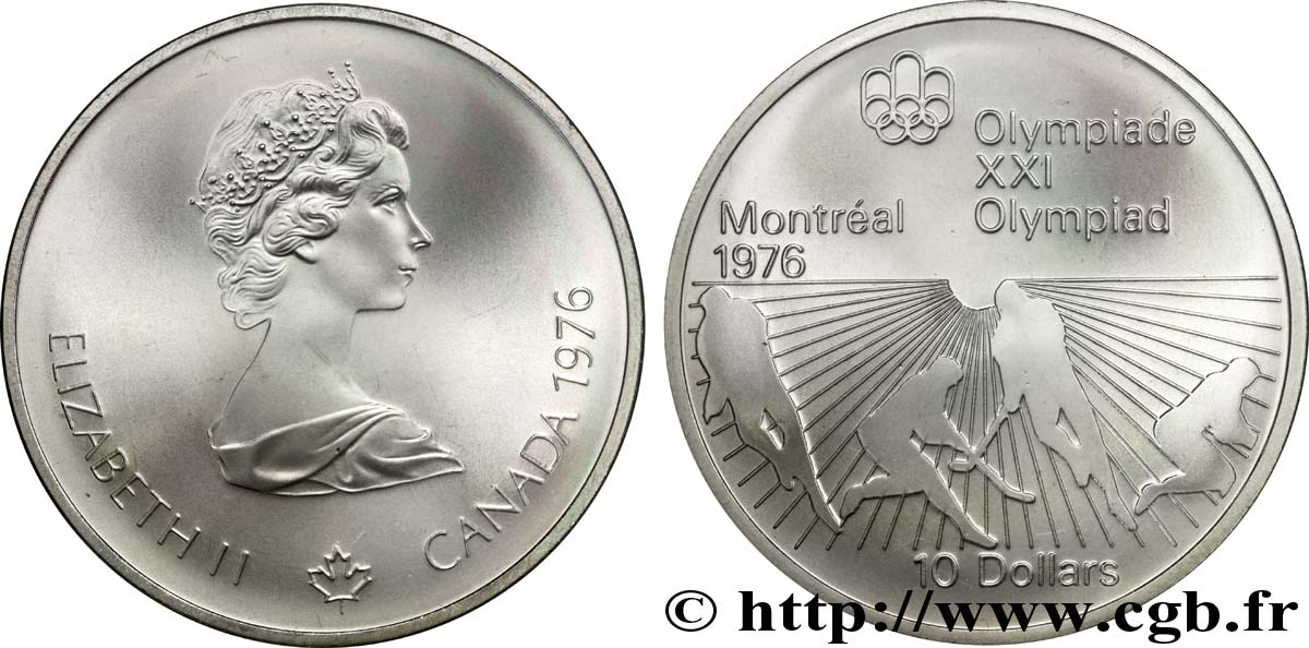 CANADá
 10 Dollars JO Montréal 1976 hockey sur gazon / Elisabeth II 1976  FDC 
