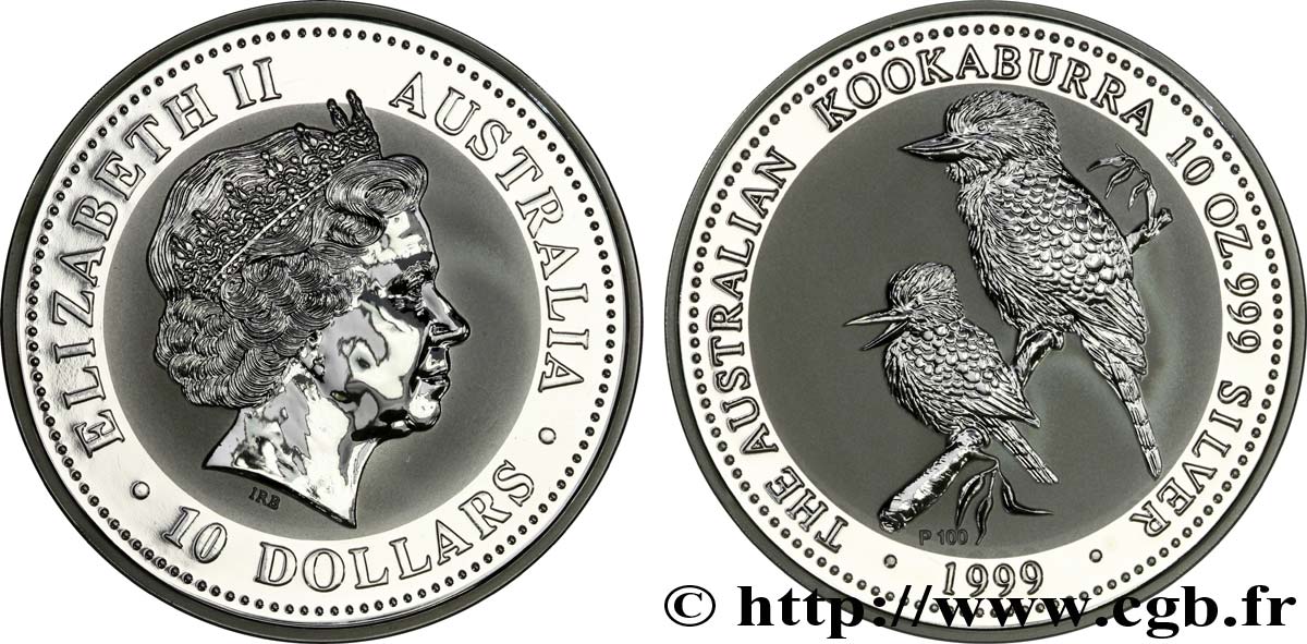 AUSTRALIEN 10 Dollars BE (Proof) Elisabeth II / Kookaburra 1999  ST 