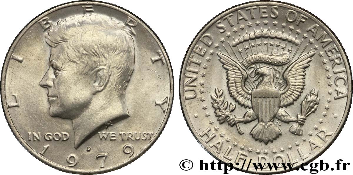 UNITED STATES OF AMERICA 1/2 Dollar Kennedy 1979 Denver AU 