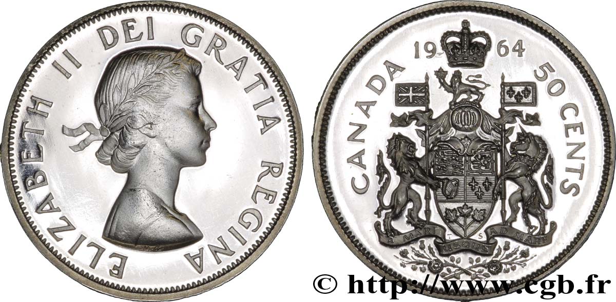 CANADá
 50 Cents Elisabeth II 1964  FDC 