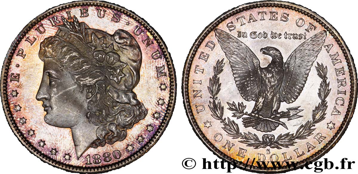 VEREINIGTE STAATEN VON AMERIKA 1 Dollar type Morgan 1880 San Francisco - S VZ 