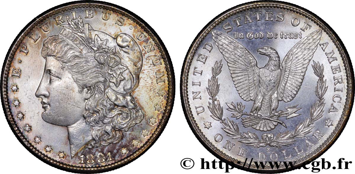 UNITED STATES OF AMERICA 1 Dollar type Morgan 1881 San Francisco - S AU 