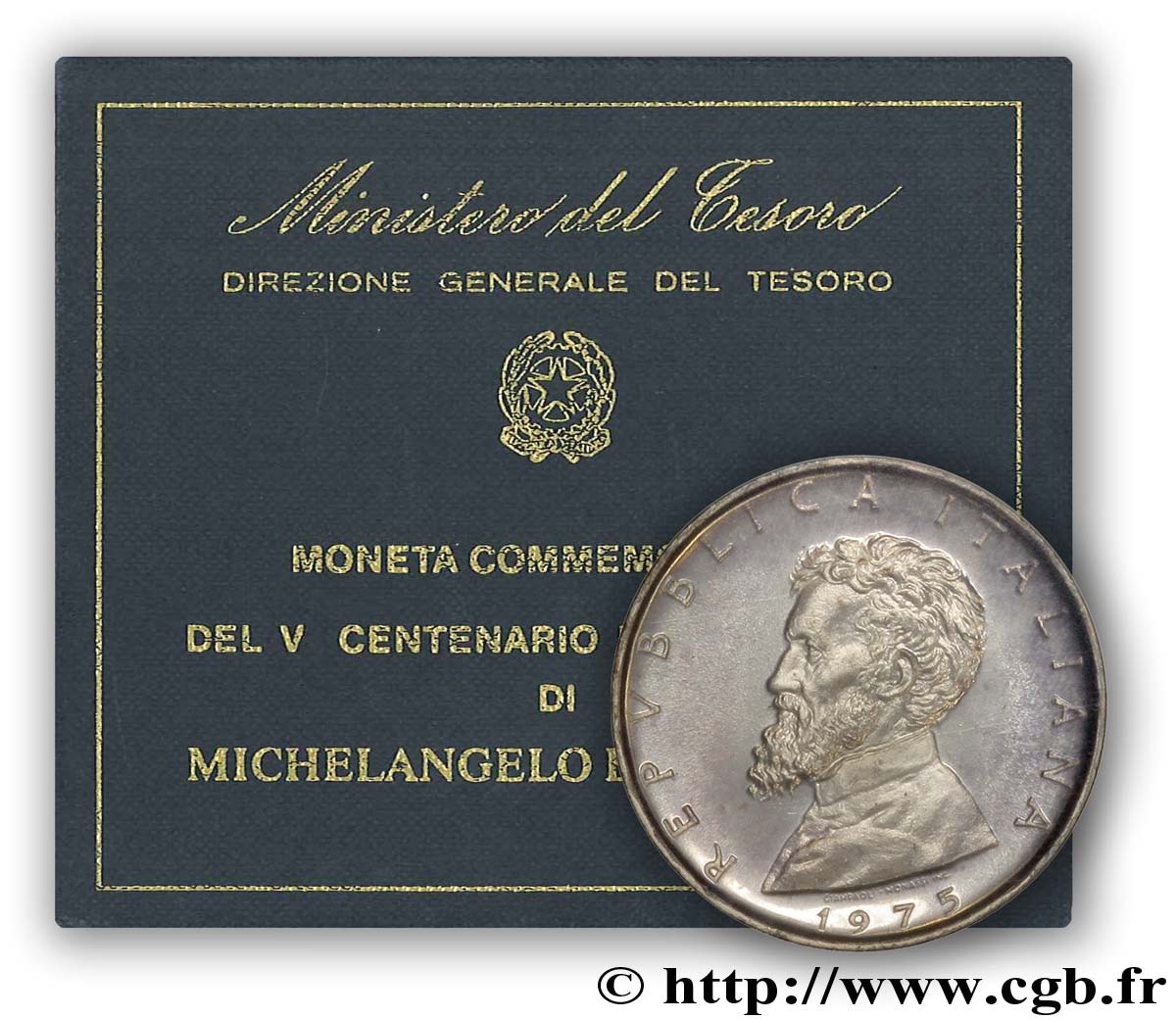 ITALY 500 Lire Michelango Buonarotti / la Sybille de Delphes 1975 Rome - R MS 