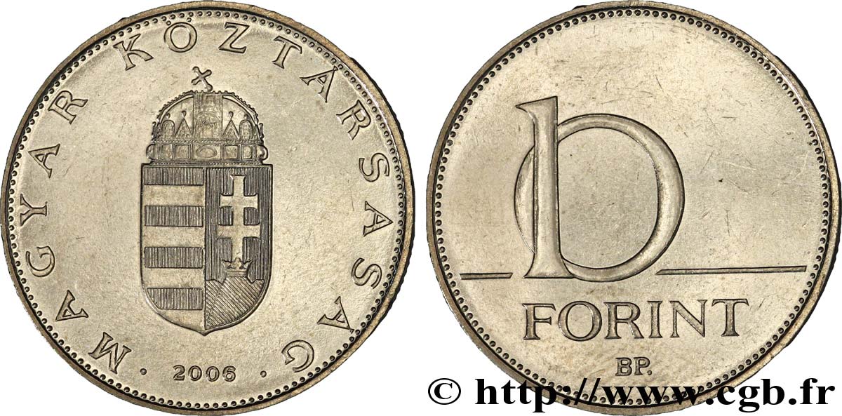 HUNGARY 10 Forint 2006 Budapest MS 