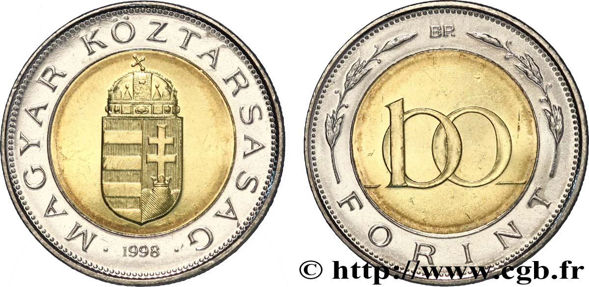 HUNGARY 100 Forint armes de la Hongrie 1998 Budapest MS 