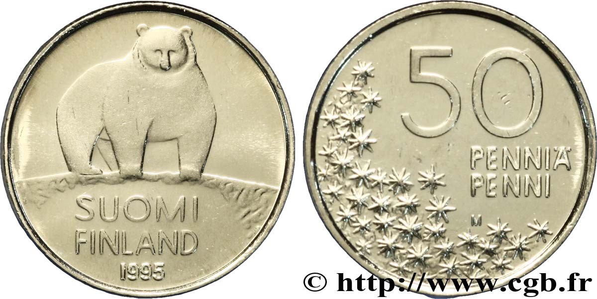 FINLAND 50 Pennia muguet 1995 Helsinki MS 