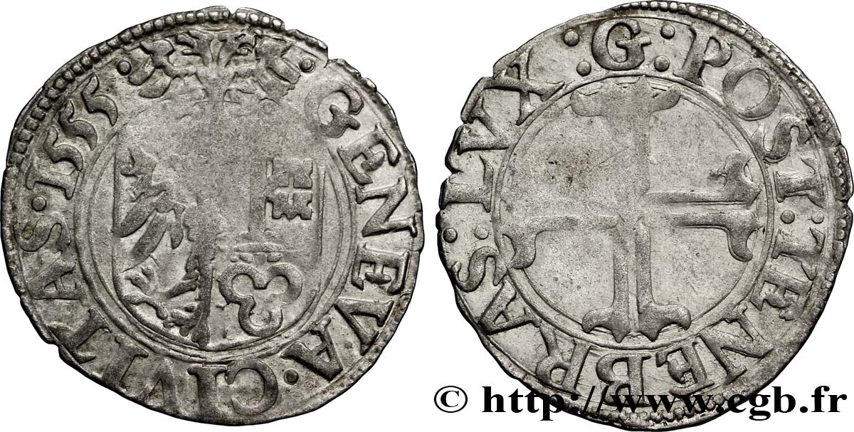 SVIZZERA - REPUBBLICA DE GINEVRA 1 Sol de Genève 1555 Genève q.BB/BB 