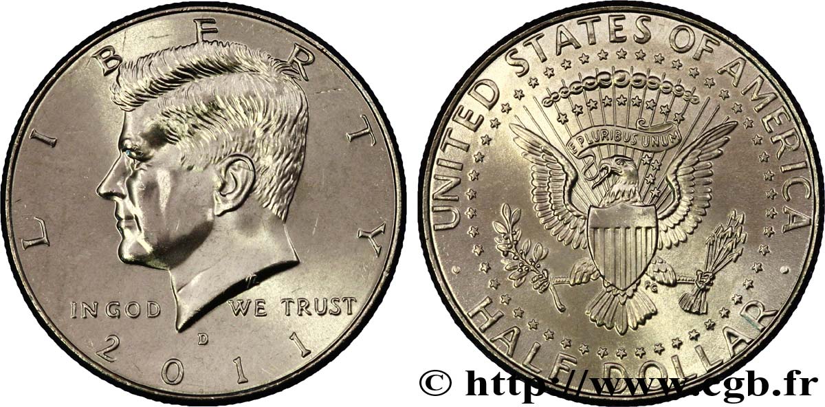 UNITED STATES OF AMERICA 1/2 Dollar Kennedy 2011 Denver MS 