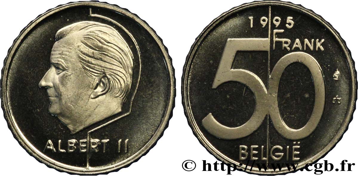 BELGIUM 50 Francs Albert II légende flamande 1995  MS 