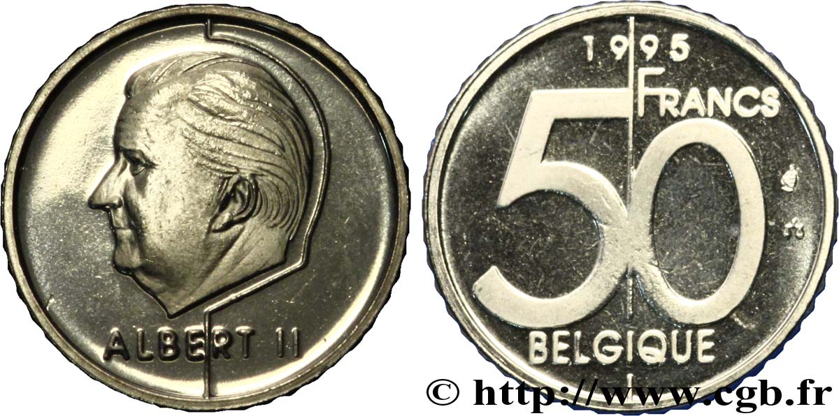 BELGIUM 50 Francs Albert II légende française 1995  MS 