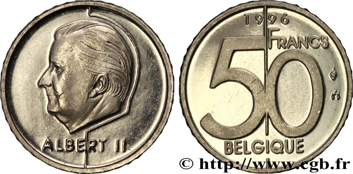 BELGIEN 50 Francs Albert II légende française 1996  fST 