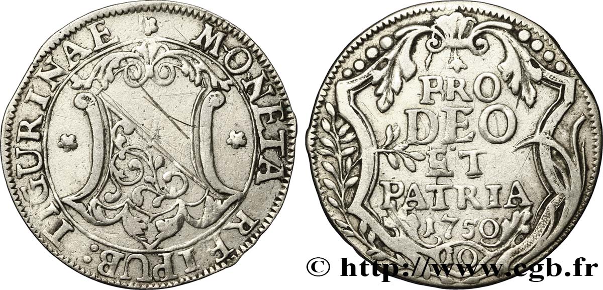 SWITZERLAND - CANTON OF ZÜRICH 10 Schilling (1/2 Gulden) - Canton de Zurich 1750  XF 