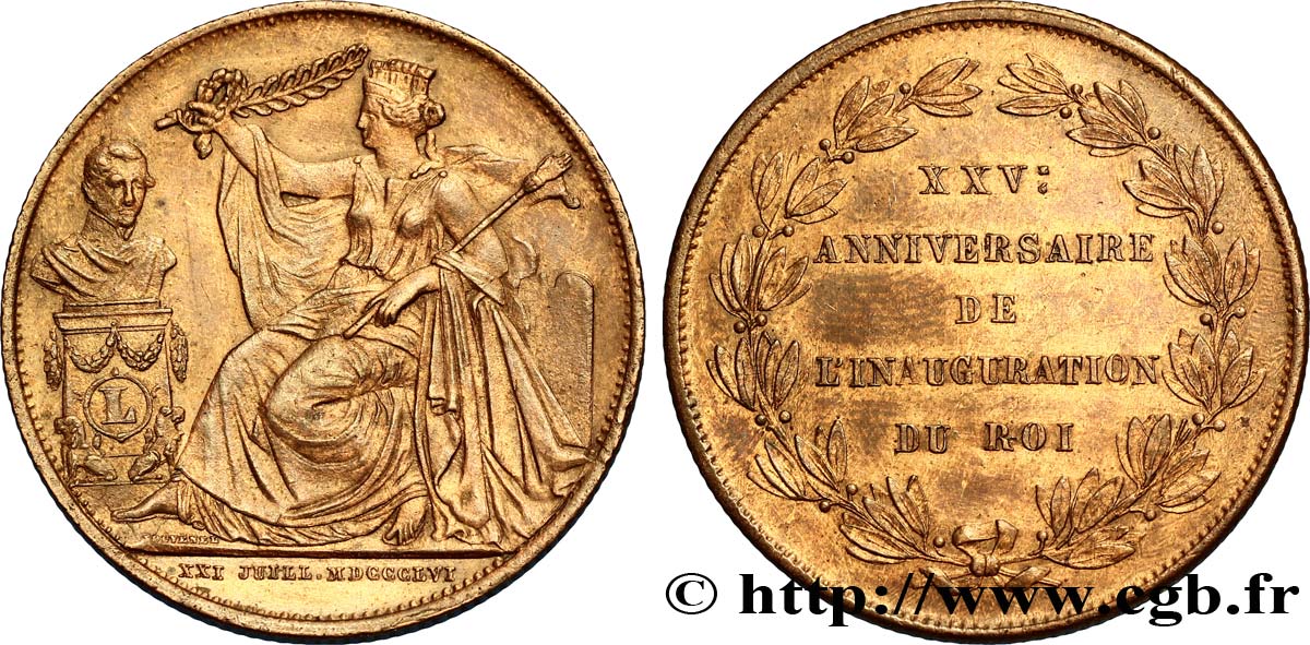 BELGIEN 5 Centimes vingt-cinquième anniversaire de règne de Léopold Ier 1856 Bruxelles VZ 