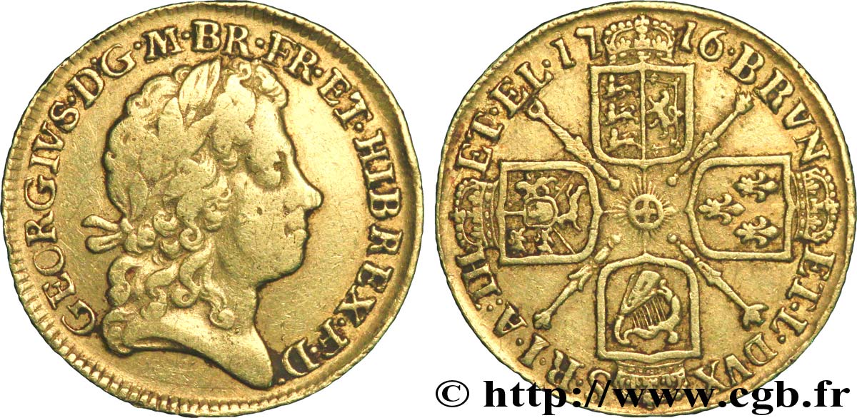 UNITED KINGDOM 1 Guinée Georges Ier 1716 Londres VF 