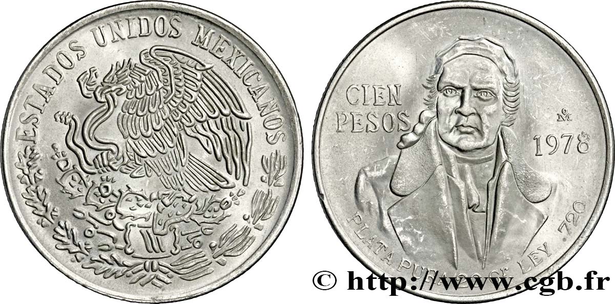 MESSICO 100 Pesos Jose Morelos y Pavon 1981 Mexico SPL 
