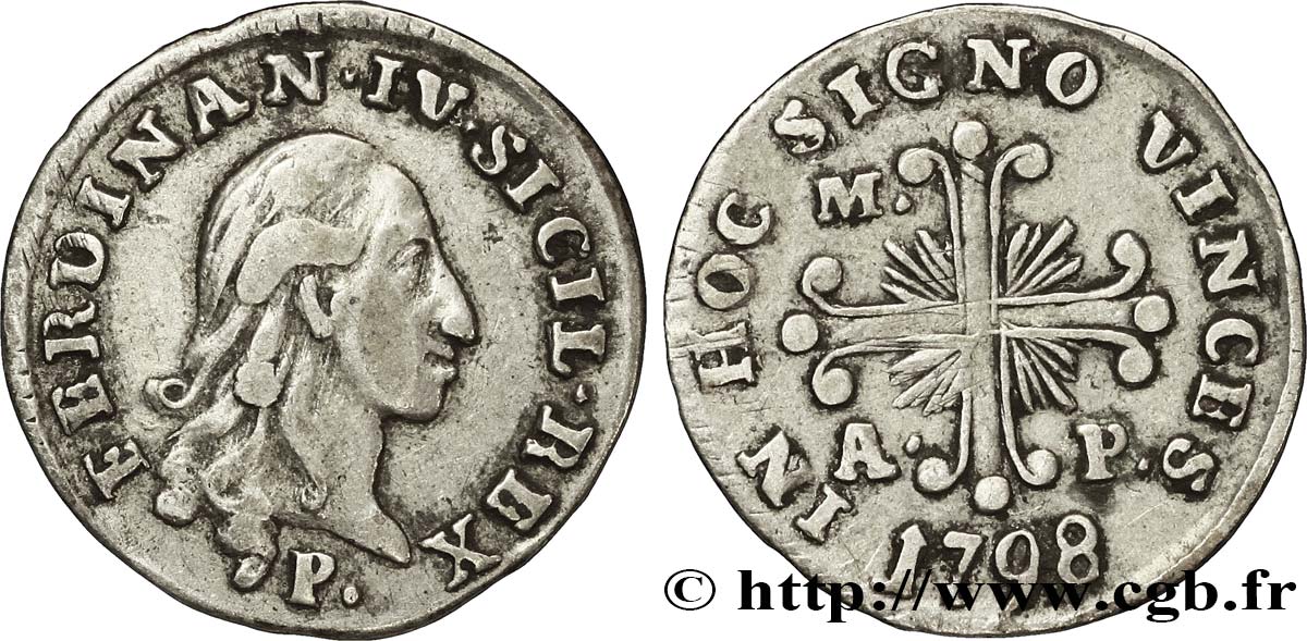 ITALIE - ROYAUME DE NAPLES 1 Carlin Ferdinand IV de Bourbon 1798 Naples TTB 