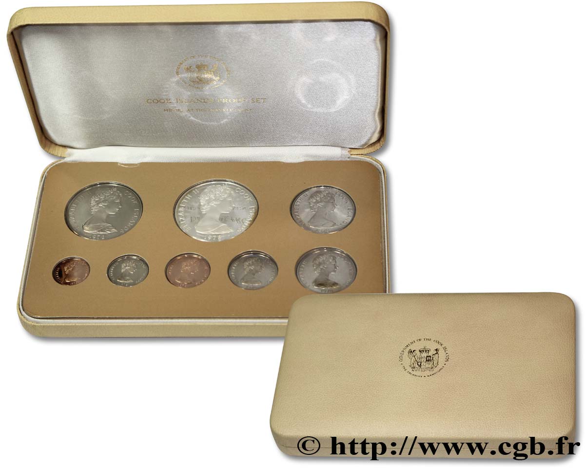 ISLAS COOK Série Proof 8 monnaies 1978 Franklin Mint FDC 