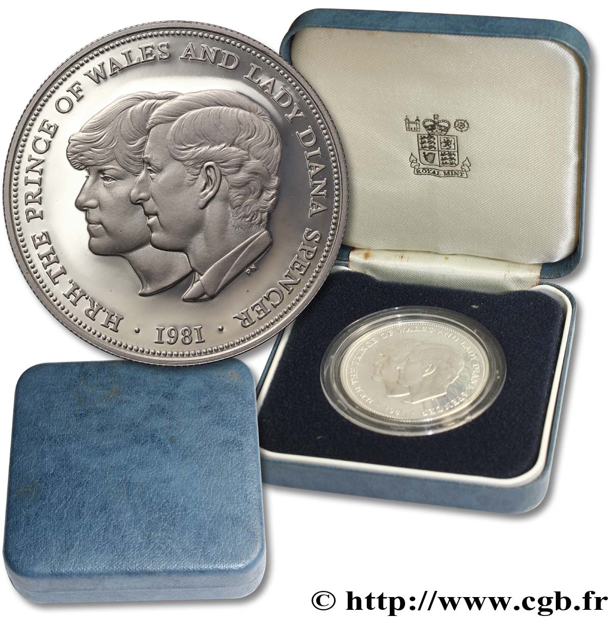 VEREINIGTEN KÖNIGREICH 25 New Pence (Crown) Proof mariage du Prince de Galles et de Lady Diana Spencer 1981  ST 