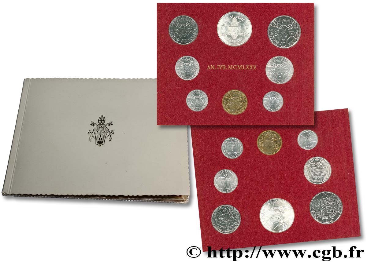 VATICAN ET ÉTATS PONTIFICAUX Série 8 monnaies Année Sainte pontificat de Paul VI 1975 Rome FDC 