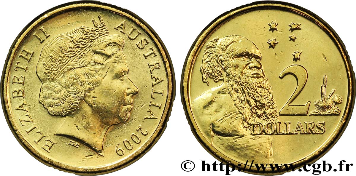 AUSTRALIA 2 Dollars Elisabeth II / aborigène 2009  MS 
