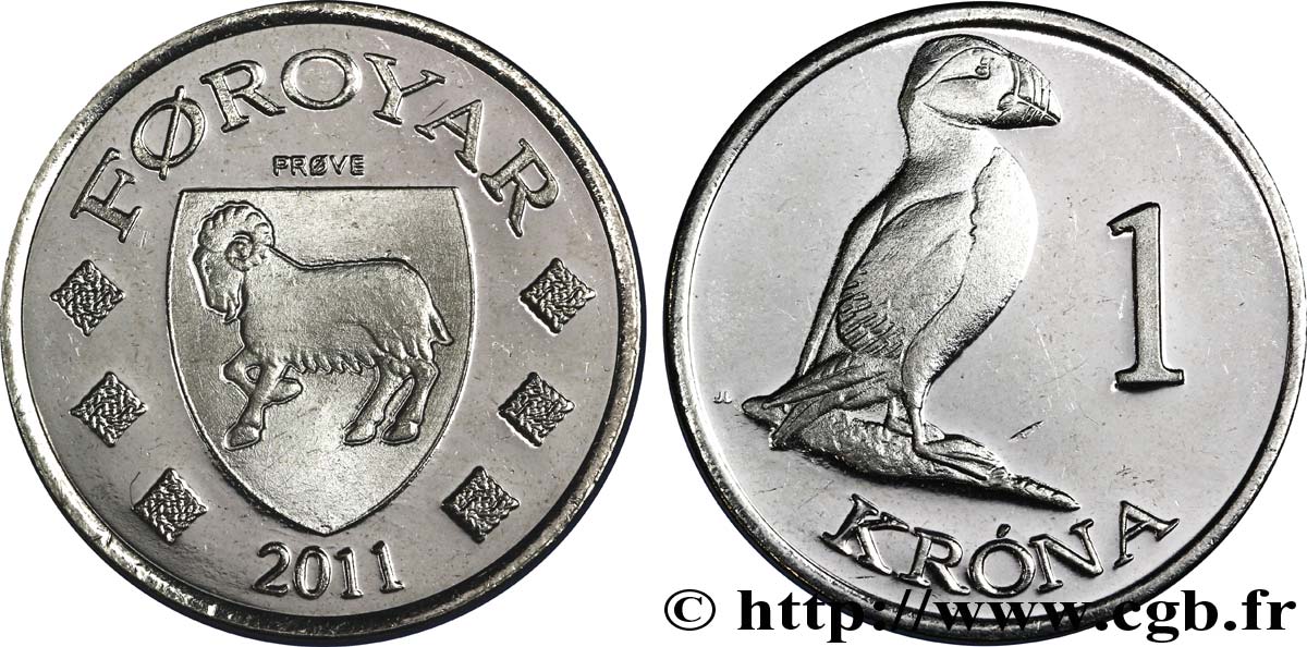 FAROE ISLANDS Épreuve 1 Krona Macareux 2011  MS 