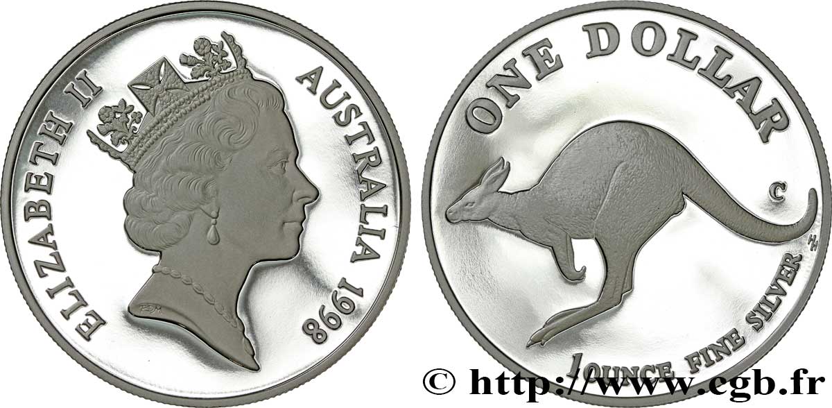 AUSTRALIA 1 Dollar Kangourou Proof : Elisabeth II / kangourou 1998 Canberra - C MS 