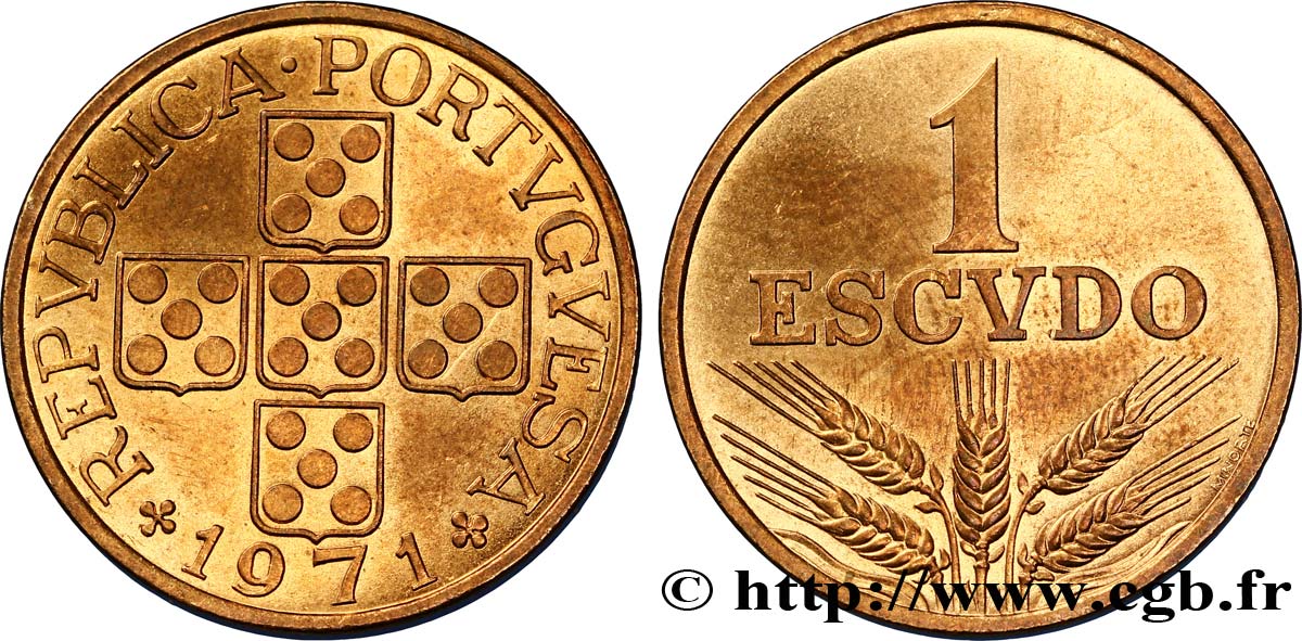 PORTUGAL 1 Escudo 1970  EBC 