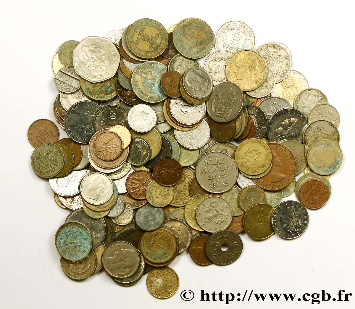 LOTES DE MONEDAS DEL MUNDO 1 kilo de monnaies diverses du Monde n.d. - BC 