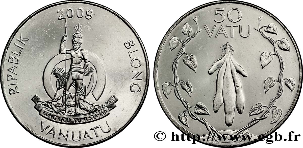 VANUATU 50 Vatu emblème national  2009  MS 