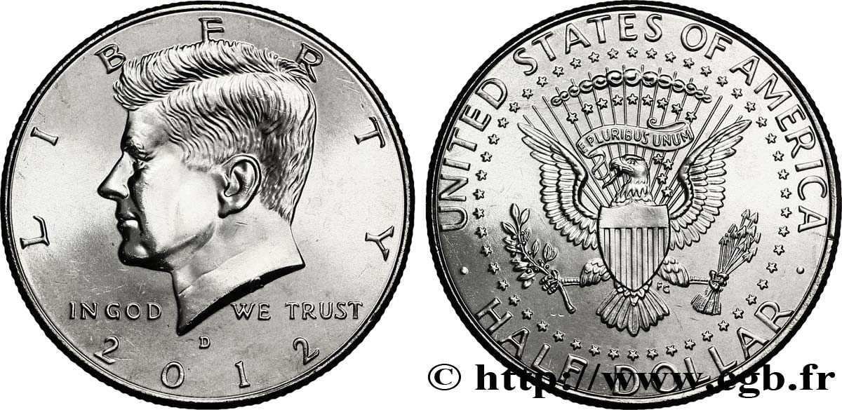 UNITED STATES OF AMERICA 1/2 Dollar Kennedy 2012 Denver MS 