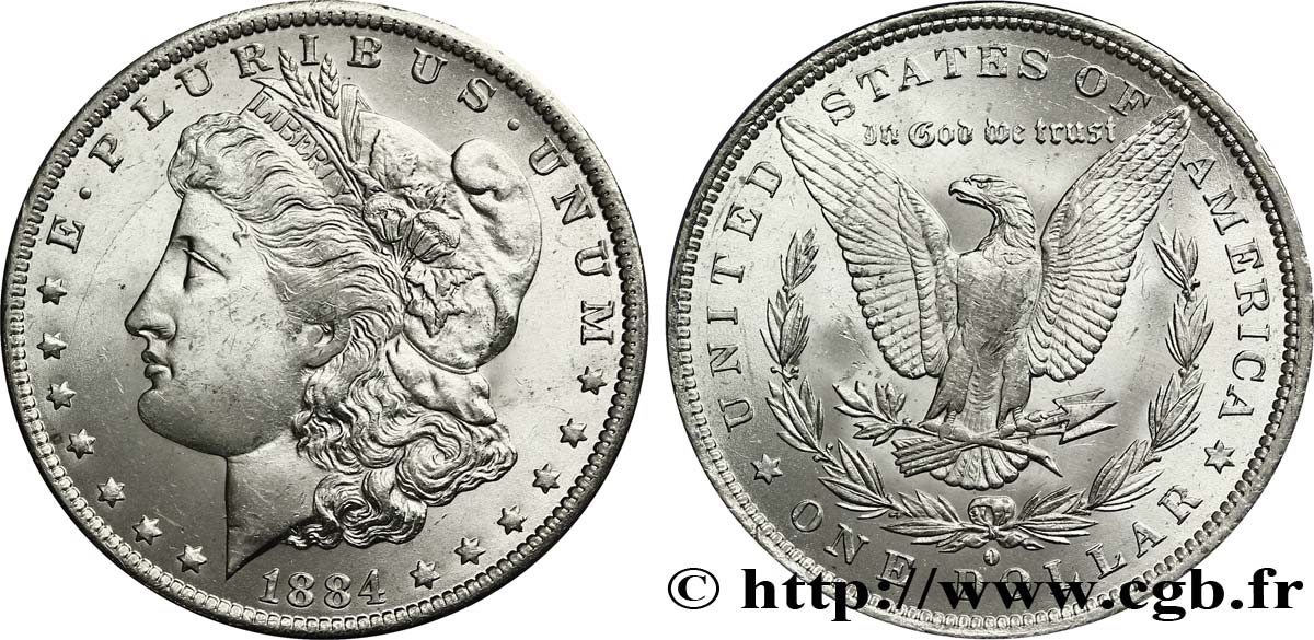 ÉTATS-UNIS D AMÉRIQUE 1 Dollar type Morgan 1884 Nouvelle-Orléans - O SPL63 