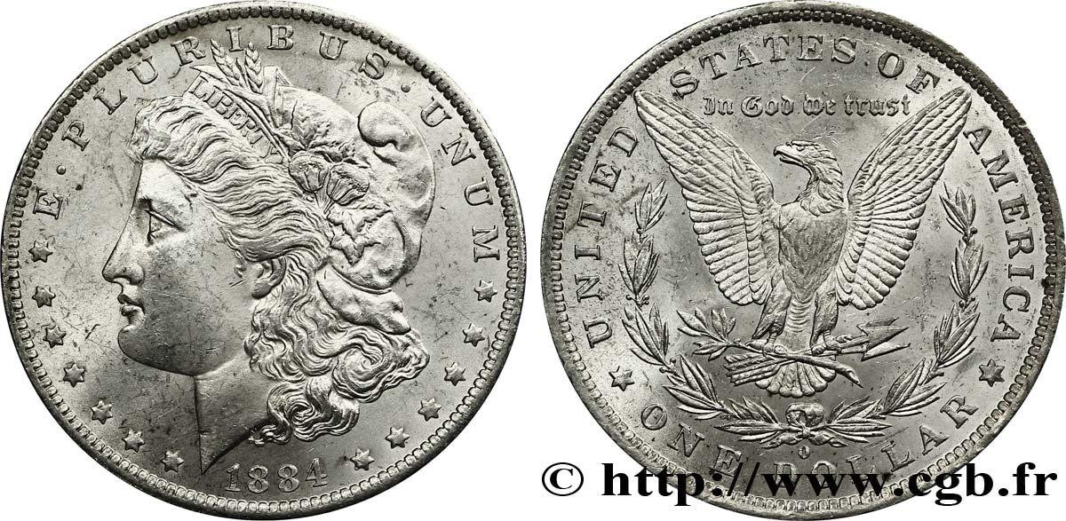 STATI UNITI D AMERICA 1 Dollar type Morgan 1884 Nouvelle-Orléans - O SPL62 