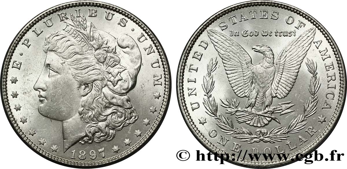 VEREINIGTE STAATEN VON AMERIKA 1 Dollar type Morgan 1897 Philadelphie fST63 
