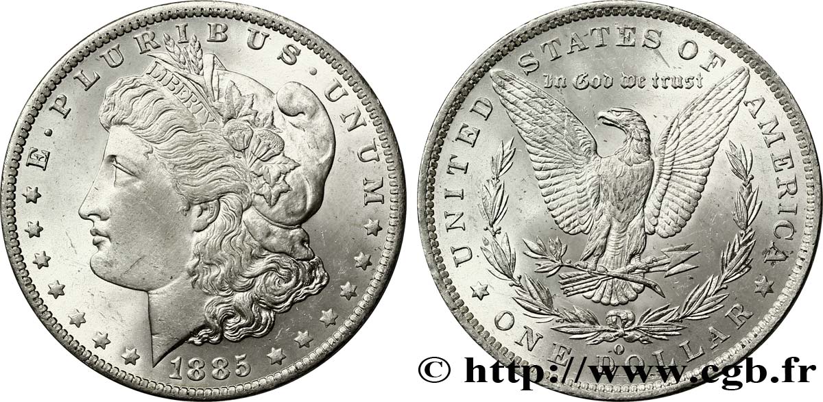 STATI UNITI D AMERICA 1 Dollar Morgan 1885 Nouvelle-Orléans MS64 