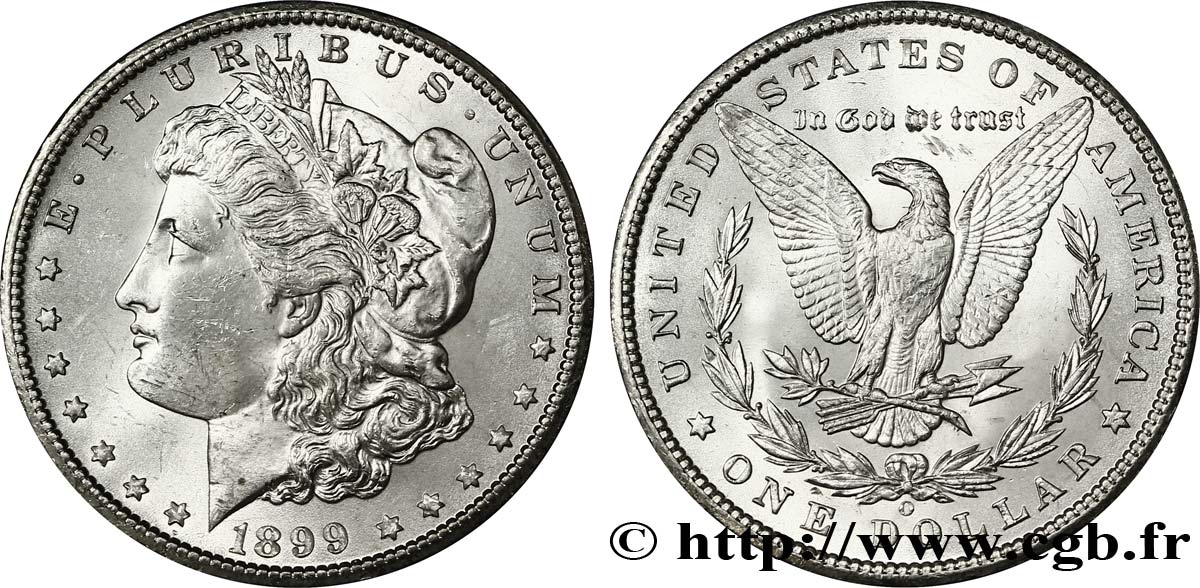 STATI UNITI D AMERICA 1 Dollar type Morgan 1899 Nouvelle-Orléans - O MS63 