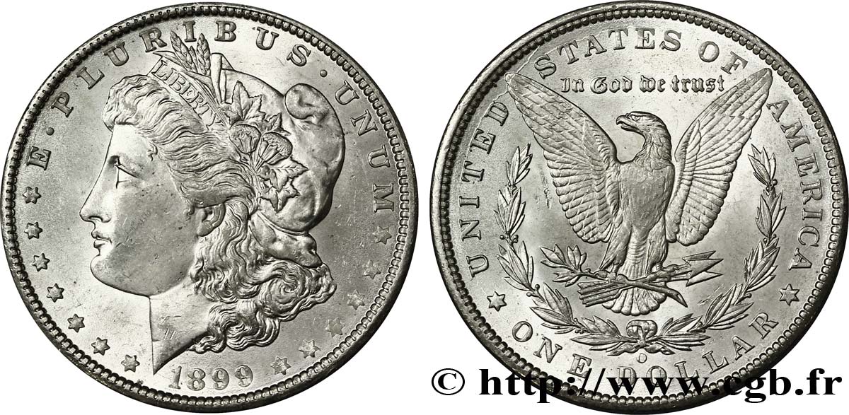 STATI UNITI D AMERICA 1 Dollar type Morgan 1899 Nouvelle-Orléans - O MS63 
