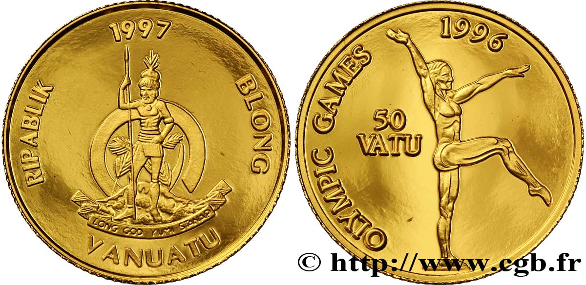 VANUATU 50 Vatu Proof Jeux Olympiques de 1996 1997  ST 