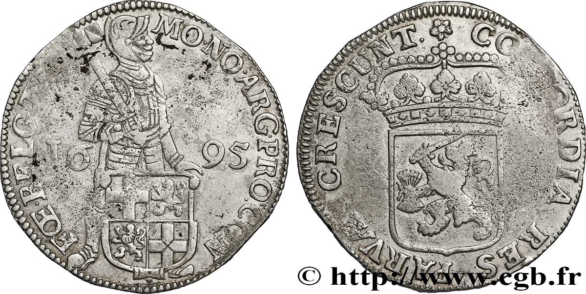 PAíSES BAJOS - PROVINCIAS UNIDAS 1 Ducat d argent Provinces Unies - Utrecht 1695 Utrecht BC+ 