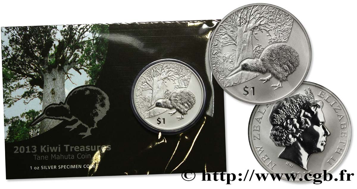 NEUSEELAND
 1 Dollar PROOF Elisabeth II / Kiwi et Tane Mahuta 2013 Mayer Mint ST 