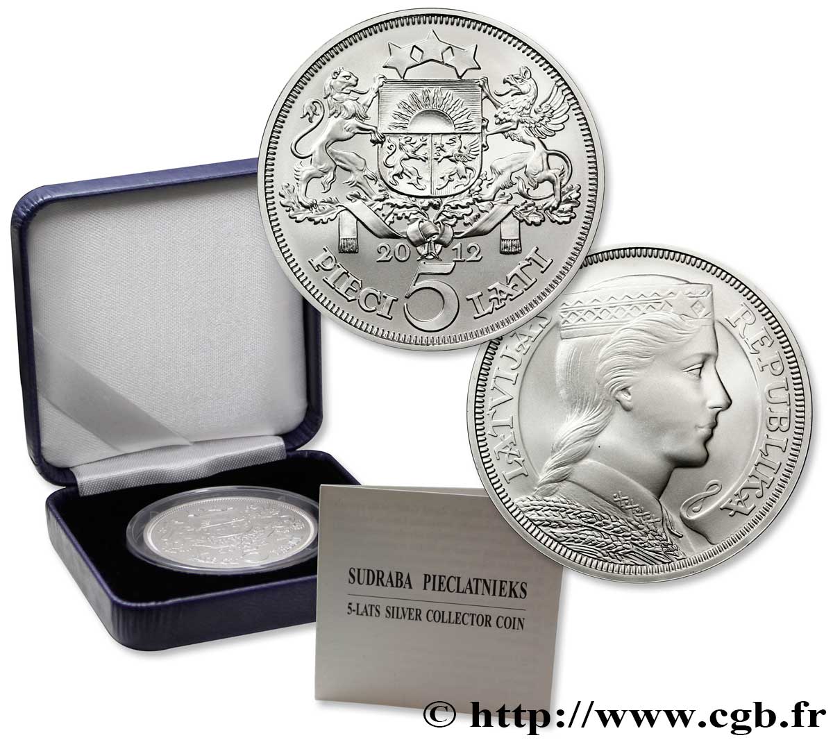 LETTONIE 5 Lati (Lats) 2012 British royal Mint FDC 