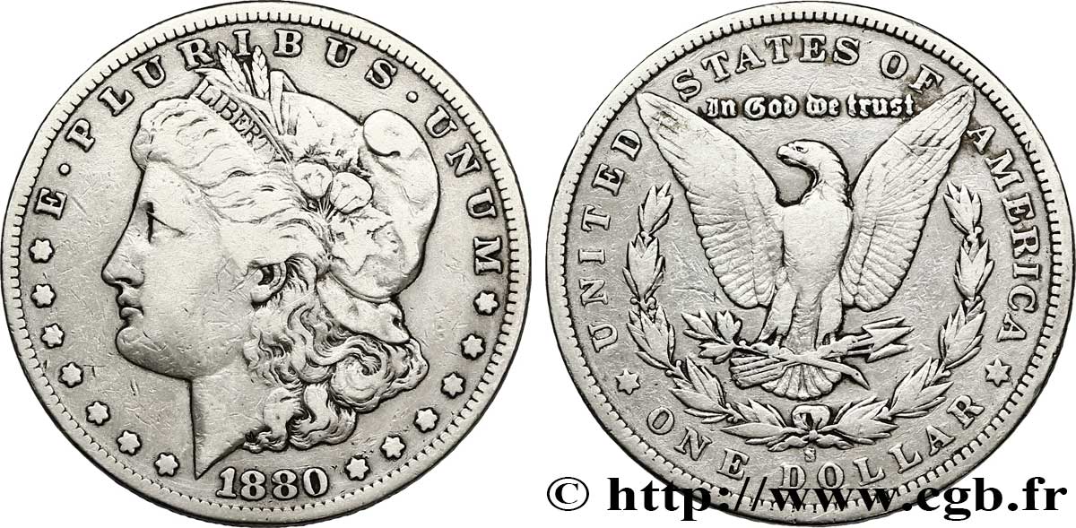 UNITED STATES OF AMERICA 1 Dollar type Morgan 1880 San Francisco - S VF 