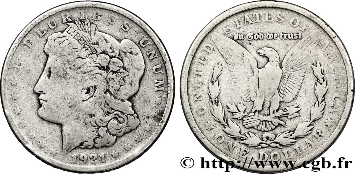 UNITED STATES OF AMERICA 1 Dollar type Morgan 1921 San Francisco - S VF 