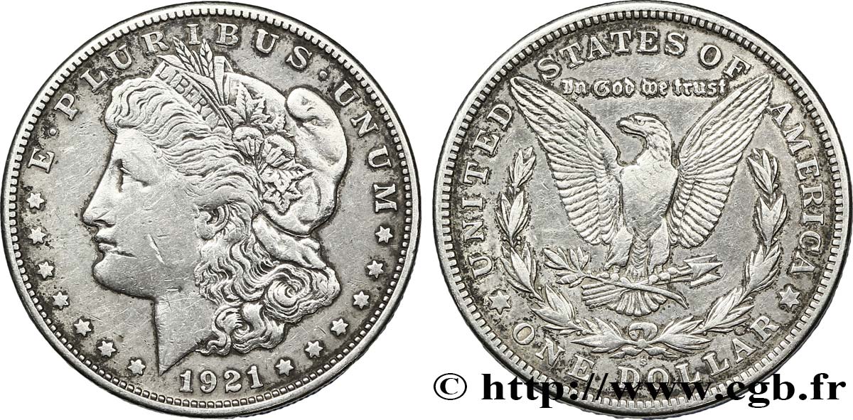 ESTADOS UNIDOS DE AMÉRICA 1 Dollar type Morgan 1921 San Francisco - S BC+ 