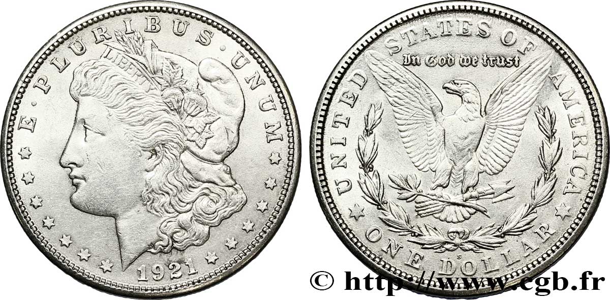 UNITED STATES OF AMERICA 1 Dollar type Morgan 1921 San Francisco - S AU 