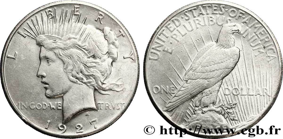 UNITED STATES OF AMERICA 1 Dollar type Peace 1927 Philadelphie XF 